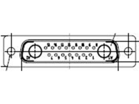 Złącze D-Sub 15-pinowe Męski Proste Montaż na panelu raster 2.84mm