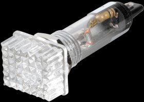 Clear signal bulb with resistor, 230 V