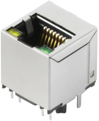 Socket, RJ45, 8 pole, solder connection, 2461070000