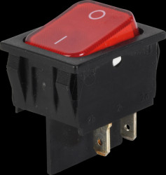 01835.1112-01 Rocker switch ON-OFF, 2-pin, black/red