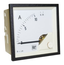 Amperomierz analogowy panelowy AC zakres 0 → 10A wysokość wycięcia: 68mm wartość 10A +55°C Sifam Tinsley