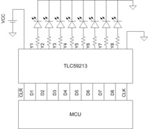 8-channel source driver with Latch | PW | 20 | -40 to 85