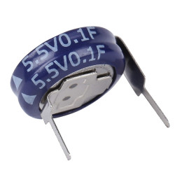 0,1F / 5,5V Superkondensator Gold Cap, montaż poziomy