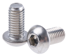 Śruba imbusowa M8 długość 16mm Gniazdo sześciokątne wypukłe Stal nierdzewna RS PRO