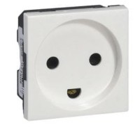 GAC250DK-PT2M Gniazdo 250V - standard duński- 3 biegunowe, białe 10A - podtynkowe - model Mosaic (bez ramki)