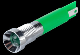 Q8R1CXXG220E Indicator LED, 220 V AC, 8 mm, FASTON, green/BrC