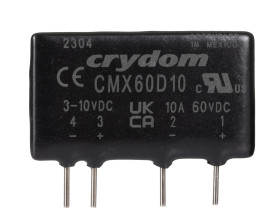 Przekaźnik półprzewodnikowy Montaż na płytce drukowanej 10 A rms Sensata Crydom 60 V DC MOSFET
