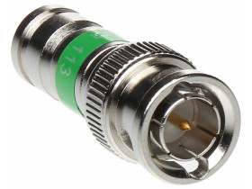 Wtyk BNC na 113 PCT Kompresyjny zielony
