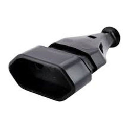 GP2C-2-B gniazdo elektryczne przedłużacza bez uziemienia płaskie, czarne