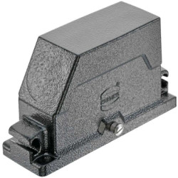 Grommet housing, size 24B, die-cast aluminum, 1 x M32, angled, central locking, IP65/IP68/IP6K9K, 19405241582