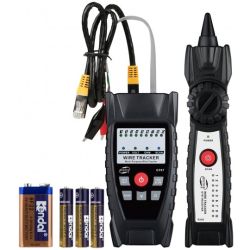 Tester kabli sieciowych RJ45 RJ11 z diodami LED Szukacz par przewodów lokalizator "Wire Tracker" GT67 BENETECH