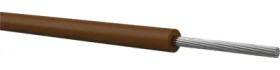 PVC-switching strand, LiYv, 0.14 mm², 18 x 0.1 mm, brown, outer Ø 1.1 mm, 060101402