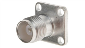 Złącze Koncentryczne, 50, Żeński, Lutowane, Montaż W Przegrodzie