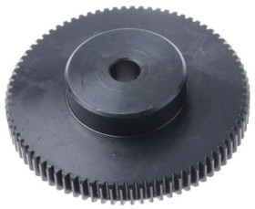 Koło zębate walcowe, moduł: 1, l.zębów: 80, śr. piasty: 40mm, śr. otworu: 10mm, Stal