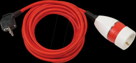 1161830040 Earthed extension cable, 5 m, red/white