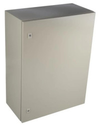 Szafka ścienna rozdzielcza RAL 7032, materiał: Stal, IP66, 800 x 600 x 300mm, RS PRO