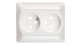 Sistena Life Plakietka Gniazda Podwójnego Pearl 771535