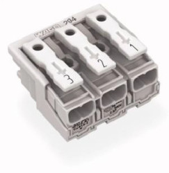 Złączka zasilająca 3-biegunowa bez stopek bez styku PE 294-4043 /500szt./