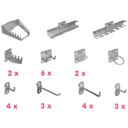 Aerotec 20142038 Tool Holder Set PRO 28 Parts Universal Fit 190x200x75mm