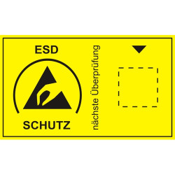 Information sign, ESD test sign, (L x W) 60 x 35 mm, vinyl, C-102 765, package with 32 pieces