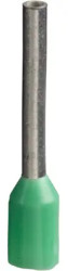 Insulated wire end ferrule, 0.34 mm², 12 mm long, NF C 63-023, green, DZ5CE003