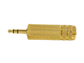 Adapter Jack metal: gniazdo 6.3 - wtyk 3.5 stereo