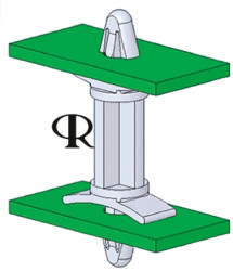 Wspornik słupkowy PCB DLCBS-8-01, Ø 3.18mm, H 12.7mm, 14.3mm , materiał: Nylonowe, Essentra