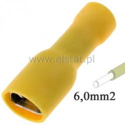 Gniazdo płaskie izolowane KFIY 6,3x0,8D ( 6mm2)