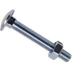 METALMATE MEMCSX1070 Cup Square Hex Bolt &amp; Nut ZP M10 x 70mm Box 25