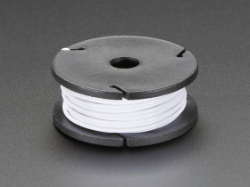 Adafruit Stranded-Core Wire Spool - 25ft - 22AWG - White