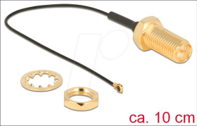12465 HF antenna cable RP-SMA female, MHF® 4 male, 10 cm