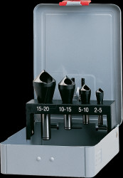 225960 Cross-hole countersinker set, 4 piece