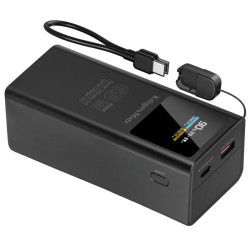 PowerBank 20000mAh Kruger&Matz 65W Li-ion, QC, PD, Czarny z Wyświetlaczem