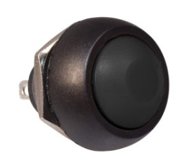 Przełącznik okrągły 12mm PBP12 1A plastik czarny