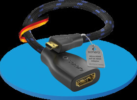 X-PHA031-0015 Adapter, HDMI-D Stecker auf HDMI-A Buchse , schwarz