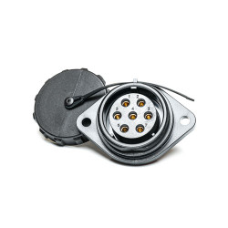 Złącze wielostykowe przemysłowe 7-pinowe Montaż na kołnierzu Gniazdo RS PRO