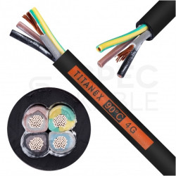 Kabel przemysłowy gumowy TITANEX OnPD / H07RN-F 4x16mm2 czarny 450/750V zewnętrzny olejoodporny linka Nexans