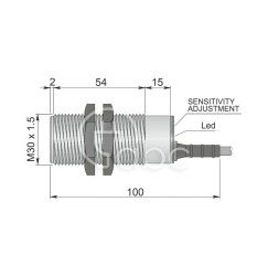 Czujnik pojemnościowy SC30SP-C20 PNP NO+NC AD3 (ATEX), YC3000005