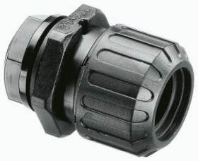 Łącznik do kanałów kablowych Adaptaflex gwint PG16 21mm Złącze proste Nylon 66 IP66, IP67, IP68, IP69K Czarny