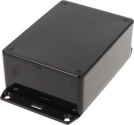 ABS enclosure, (L x W x H) 110 x 82 x 44 mm, black (RAL 9005), IP54, 1591SF2SBK