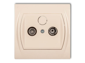 LOGO Gniazdo antenowe RTV końcowe 2dB beżowy 1LG2K KARLIK