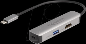 61060 Adapter, USB-C > HDMI, 4K 60Hz, USB-A, USB-C