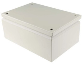 Puszka elektroinstalacyjna, 300 x 200 x 120mm, IP66, kolor RAL 7032, materiał Stal, RS PRO