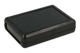 Obudowa; ręczna; do przyrządów; G909B; ABS; 105mm; 75mm; 26,4mm; czarny; z koszykiem na baterie; RoHS; Gainta; 1 panel czołowy