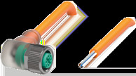 Sensor actuator cable, M12 cable socket, angled, A to open end, 5 pole, 10 m, PUR, orange, 4 A, 70137220-100018
