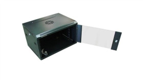 Szafa 19Cali Wisząca Zeta 6U 600X450 Ral9004 Szkłod