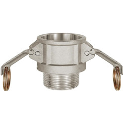 Kamlok quick coupling socket, 16 bar, aluminum, for hose, 108035