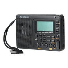 Radio Retekess V115 FM AM SW Przenośne Radia AM FM Ładowane Radio Krótkofalowe Zasilane Baterią USB Rekordera Na Prezent