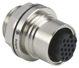 Złącze wielostykowe przemysłowe 16-pinowe Montaż przedni Gniazdo Bulgin