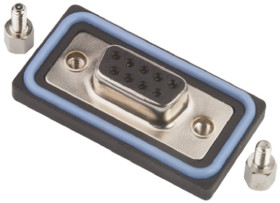 Złącze D-Sub 9-pinowe Żeński Proste Montaż na panelu Złoto